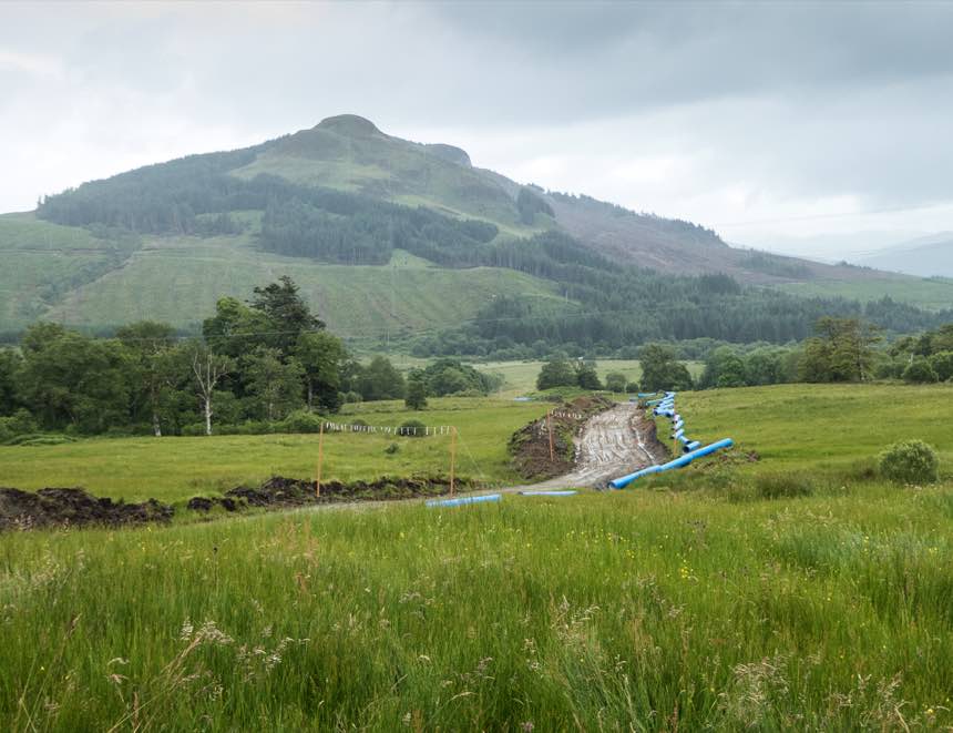Water pipeline construction — stand-in imagery